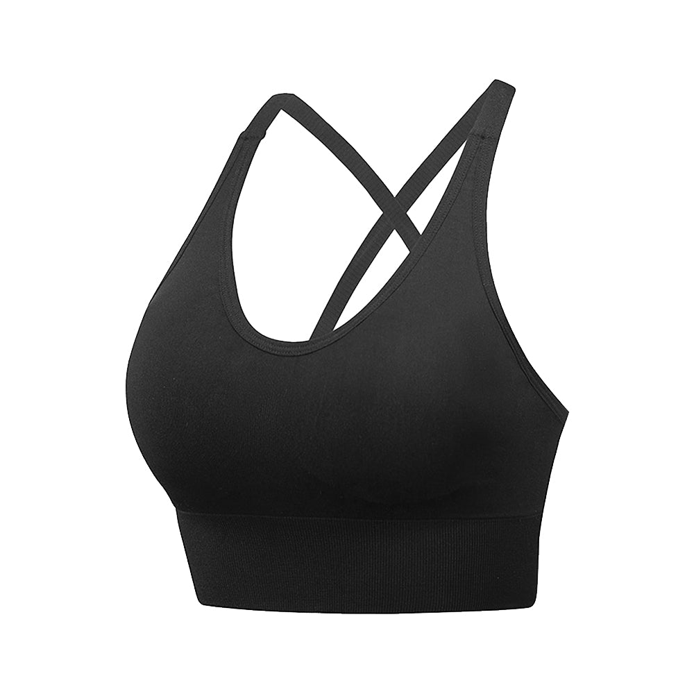 Womens Double Shoulder Strap Sports Bra