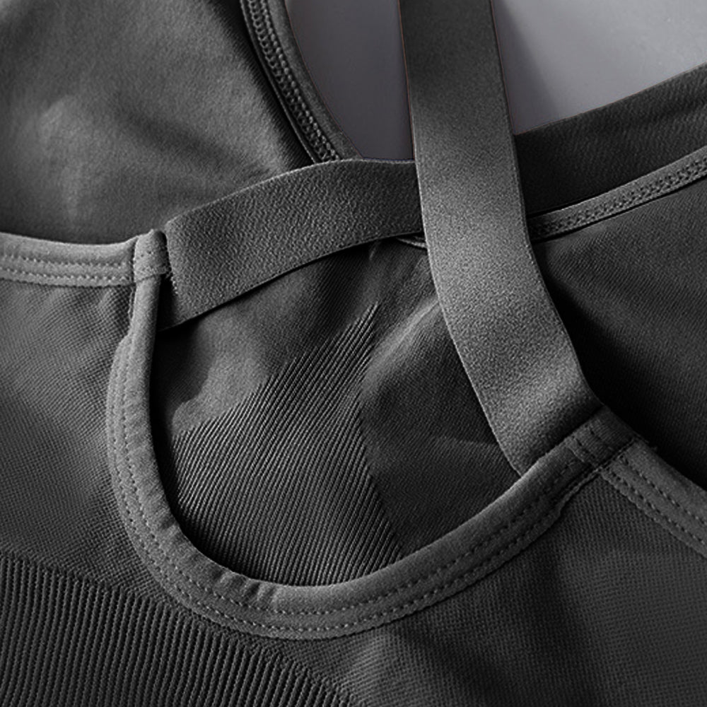 Womens Double Shoulder Strap Sports Bra