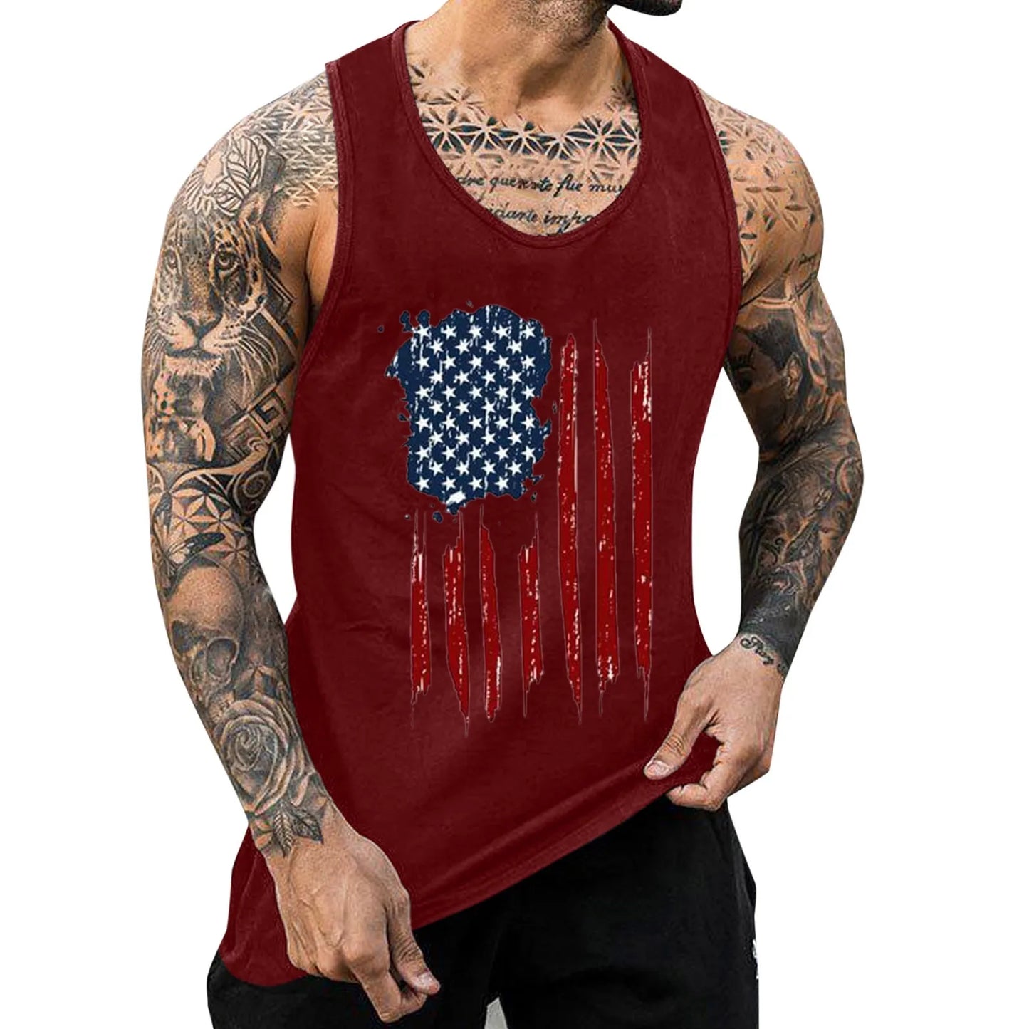 Independence Day Mens Sleeveless Shirt
