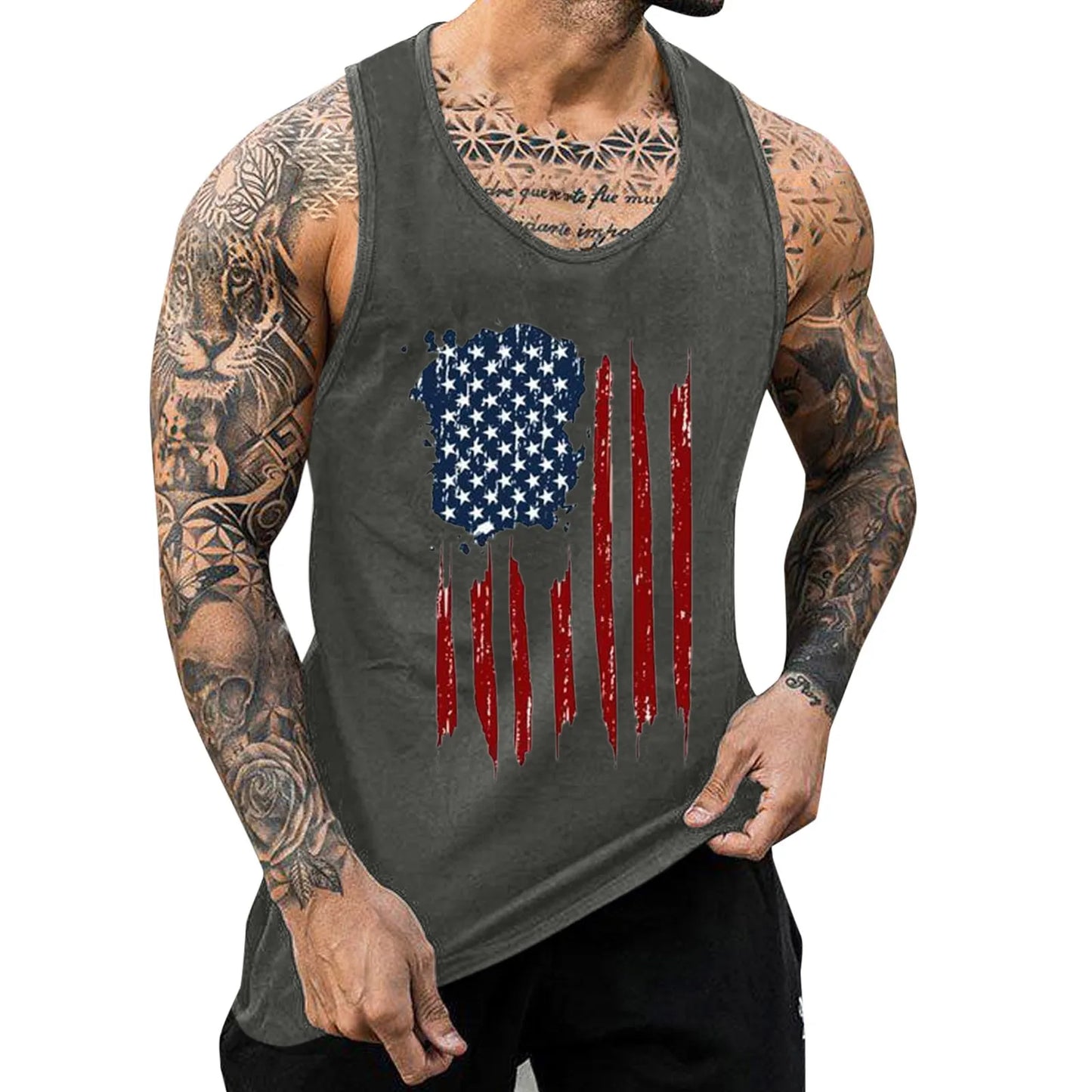 Independence Day Mens Sleeveless Shirt