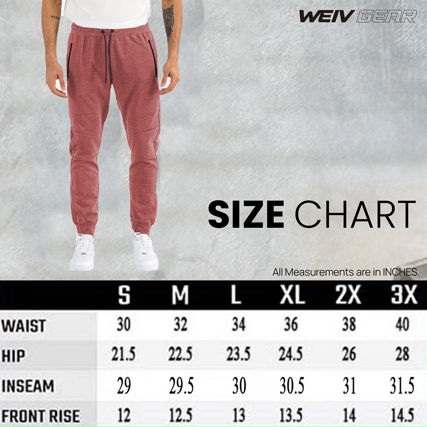GymFlex Heathered Performance Sweats