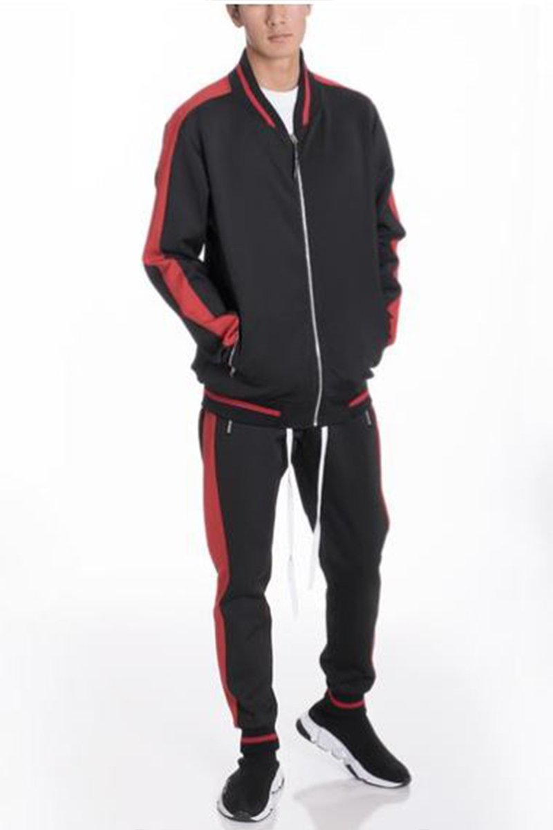 Track Suit Set - Black/Red