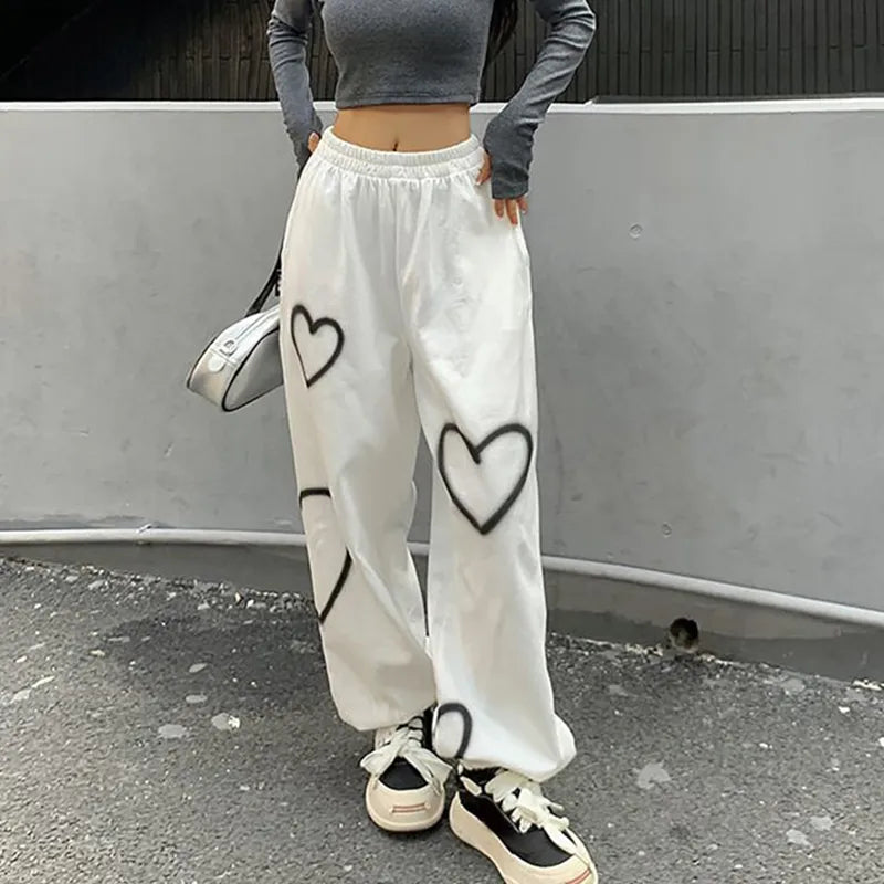 Heart Print Sweatpants