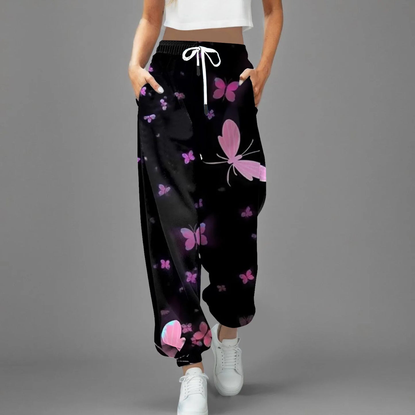 High Waist Parachute Sweatpants