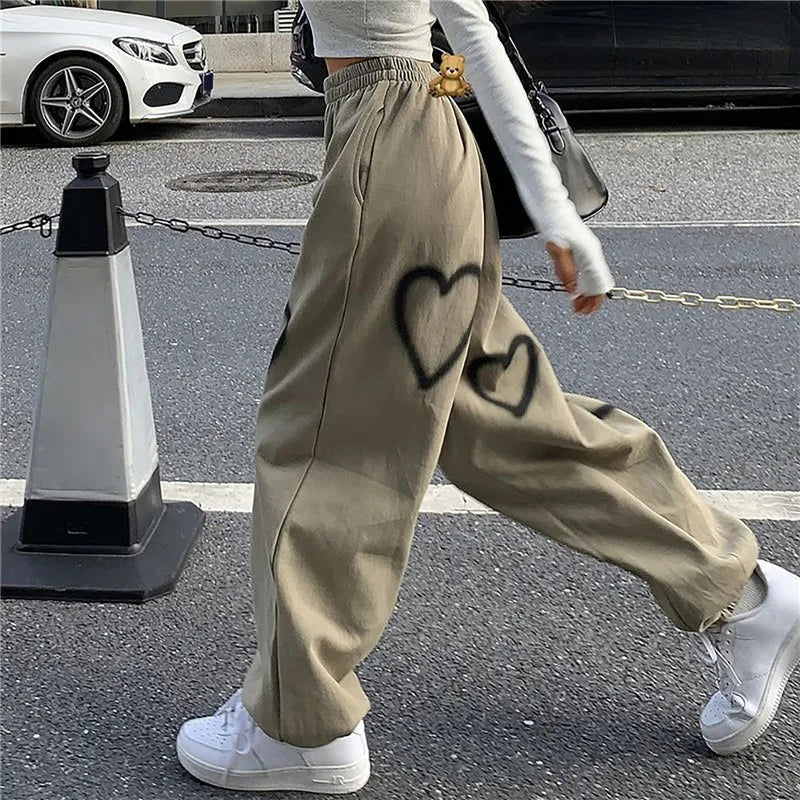 Heart Print Sweatpants