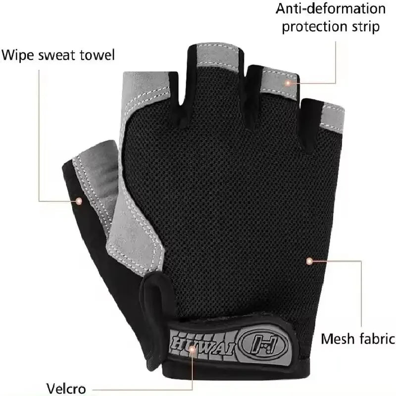 Gym Breathable Anti-Slip Half Finger Gloves