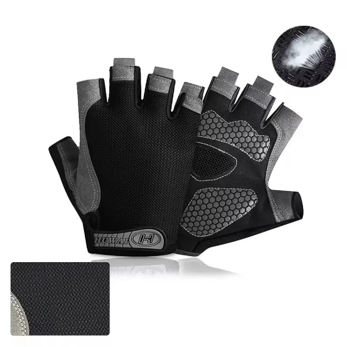 Gym Breathable Anti-Slip Half Finger Gloves