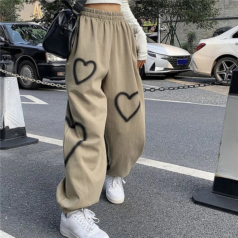 Heart Print Sweatpants
